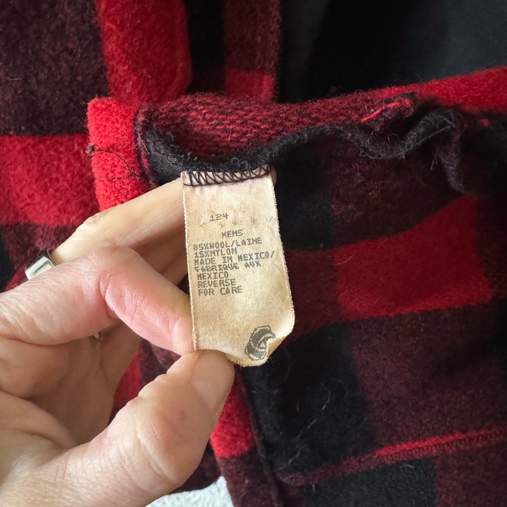 Vintage 90s Woolrich Buffalo Check Jacket in Red Black XL - Picture 7 of 9